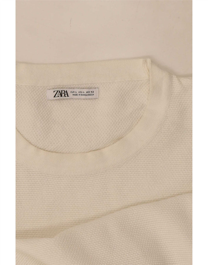 Tricou pentru bărbați Zara Top mare alb