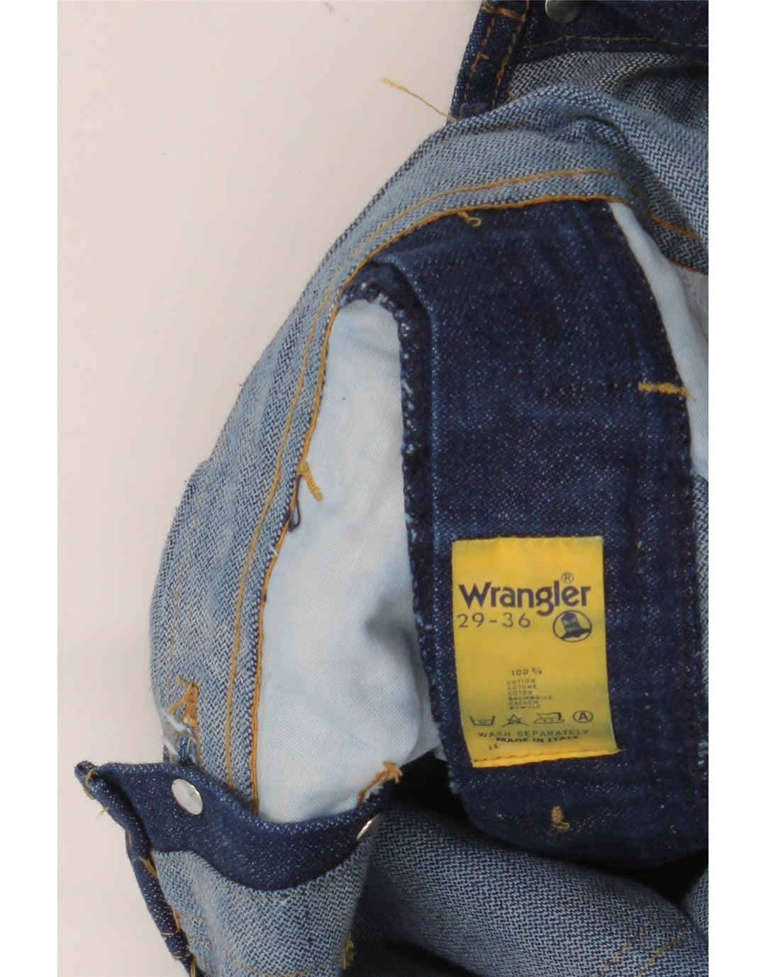 WRANGLER Salopete pentru bărbați Blugi drepti W29 L36 Bumbac bleumarin