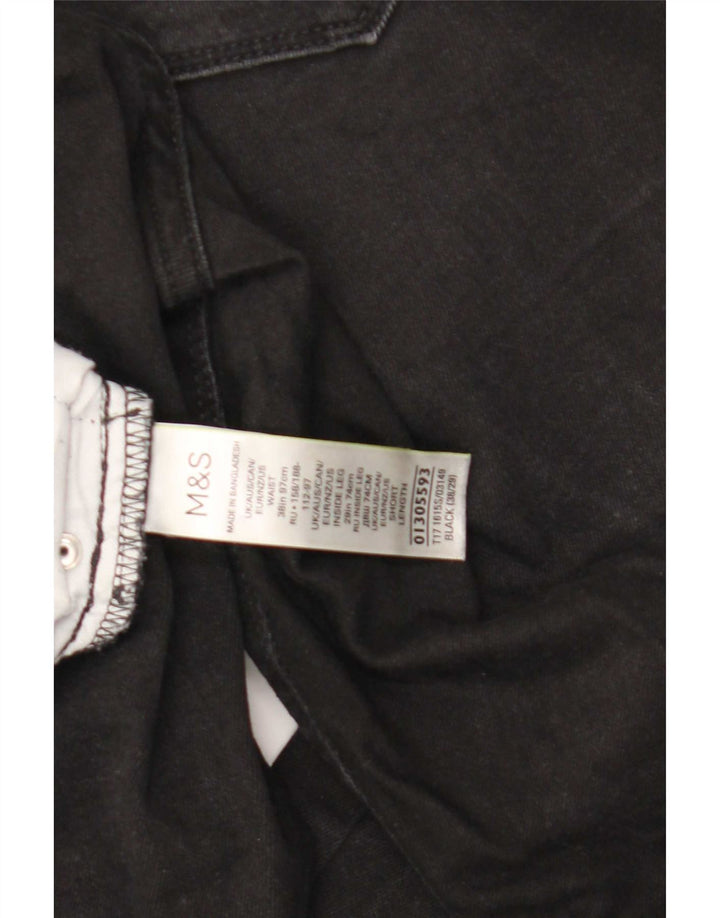 Blugi slim pentru bărbați Marks & Spencer W38 L29 bumbac negru