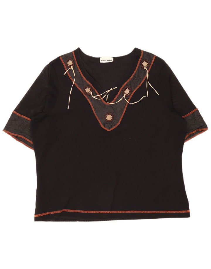 Bluză pentru femei Gerry Weber, UK 16, mare, negru, bloc de culoare