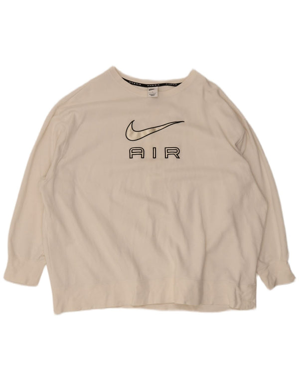Pulover cu grafic supradimensionat Nike pentru bărbați, bumbac alb 3XL