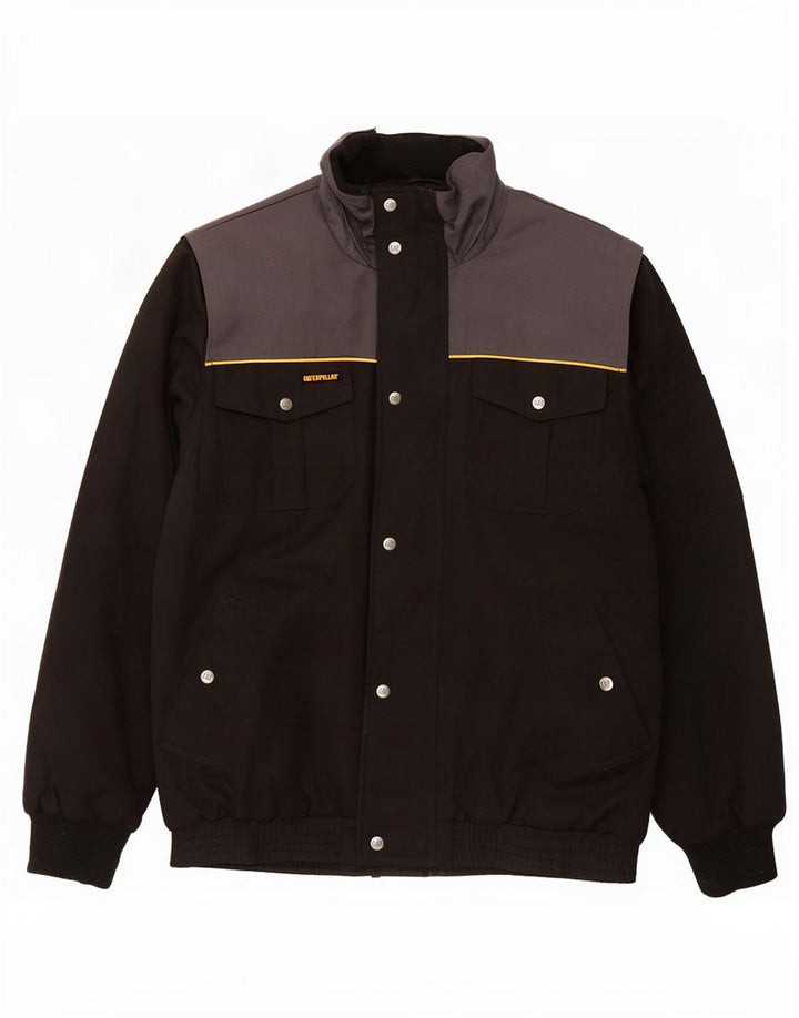 Jachetă cu glugă pentru bărbați CAT UK 42 XL Poliester color bloc negru