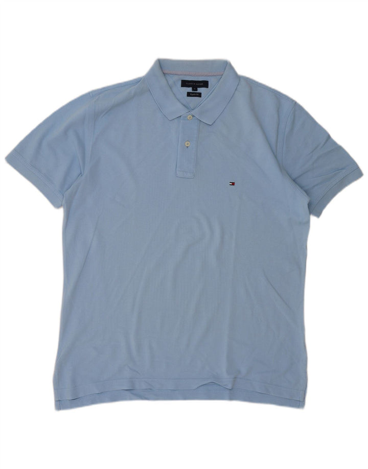 Cămașă polo Tommy Hilfiger pentru bărbați, cu formă regulată, XL, albastru