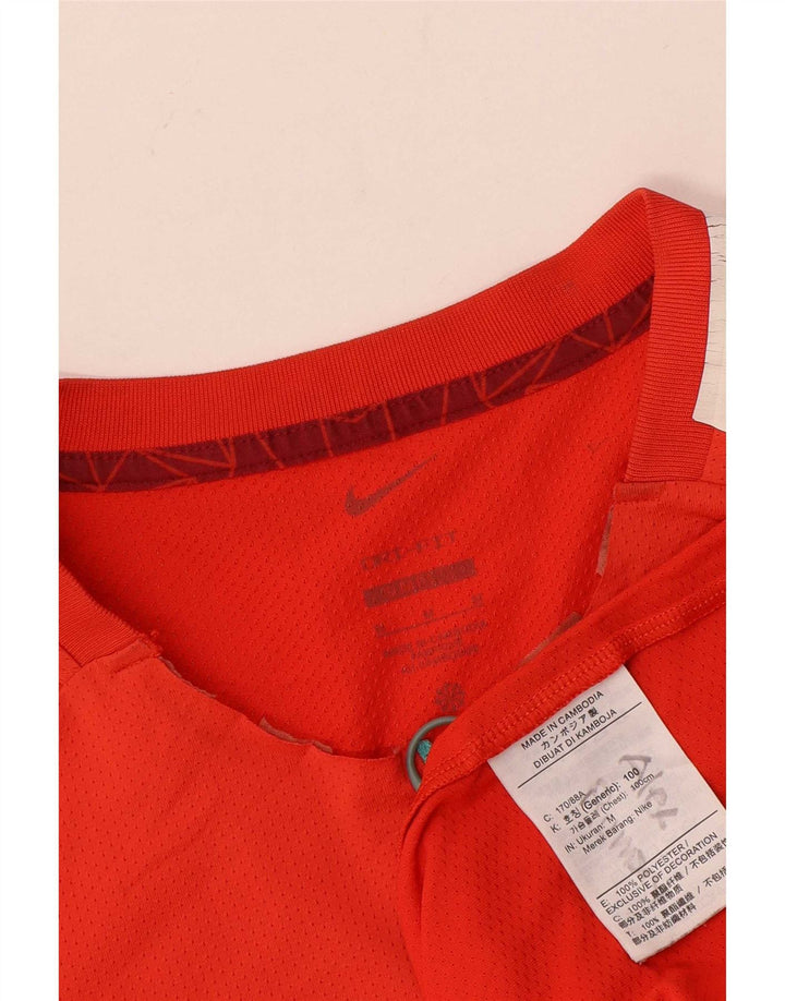 Tricou grafic Nike cu mânecă scurtă pentru bărbați Top poliester roșu mediu