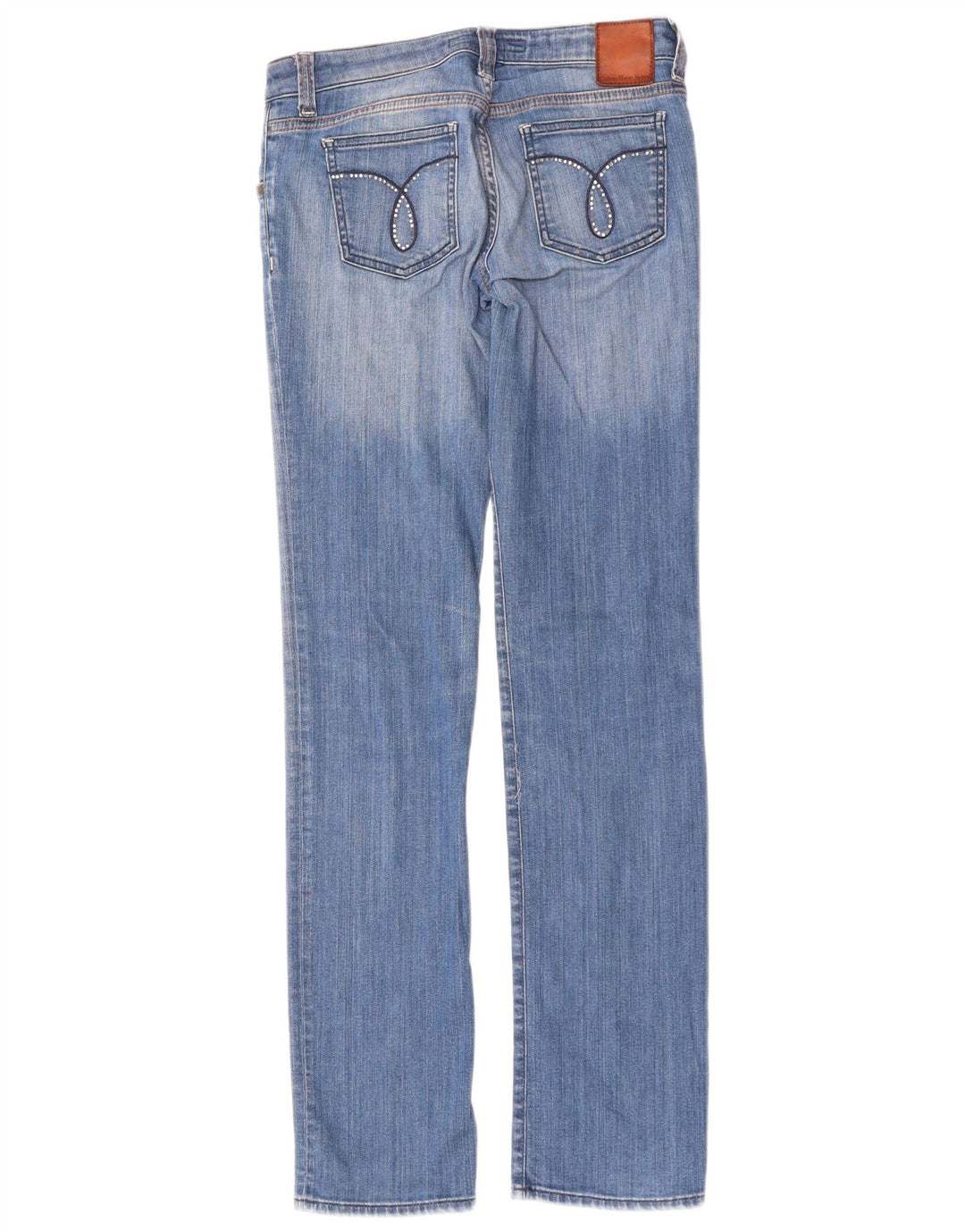 Blugi slim CALVIN KLEIN pentru femei, cu ajustare normală, W28 L33, bumbac albastru