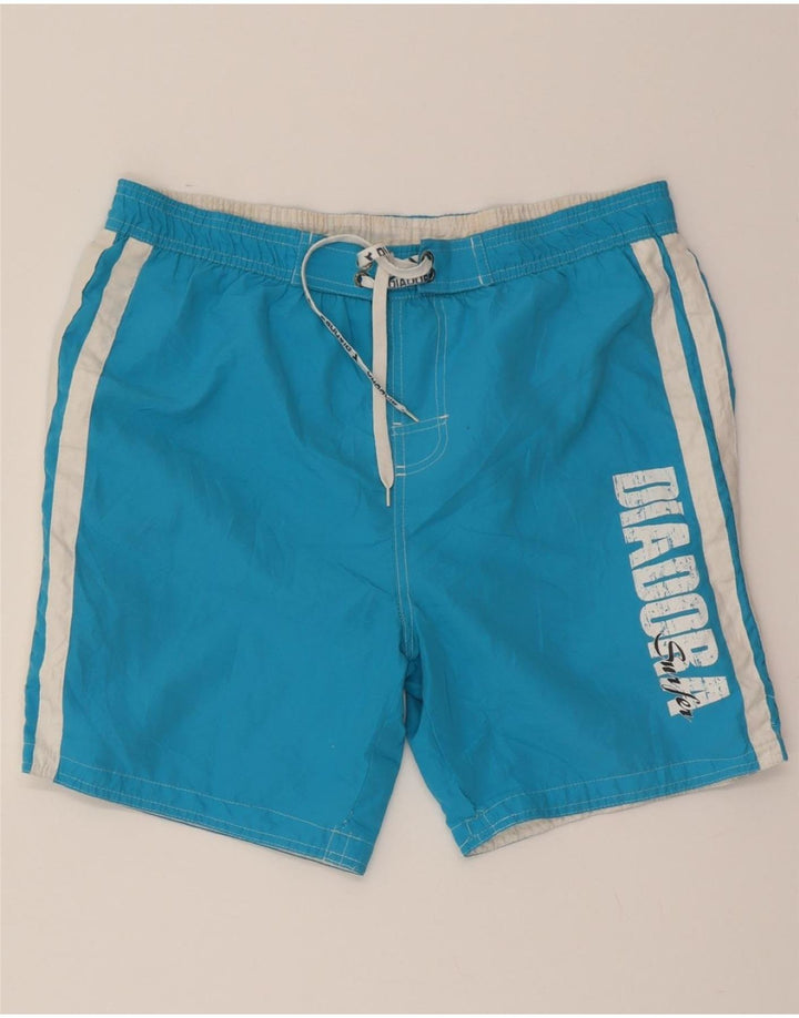 DIADORA Mens Graphic Swimming Shorts 2XL  Blue Polyester Vintage Diadora and Second-Hand Diadora from Messina Hembry 