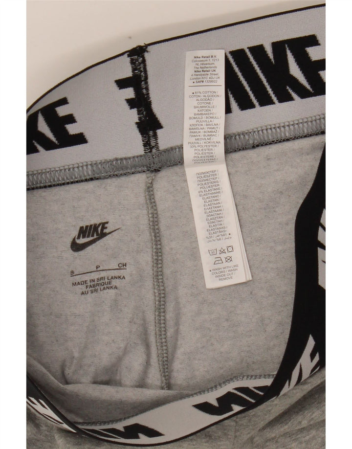 Leggings grafic NIKE pentru femei UK 8, bumbac gri mic
