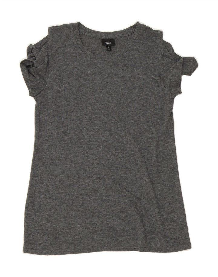 MOSSIMO Womens T-Shirt Top UK 10 Small Grey Rayon Vintage Mossimo and Second-Hand Mossimo from Messina Hembry 