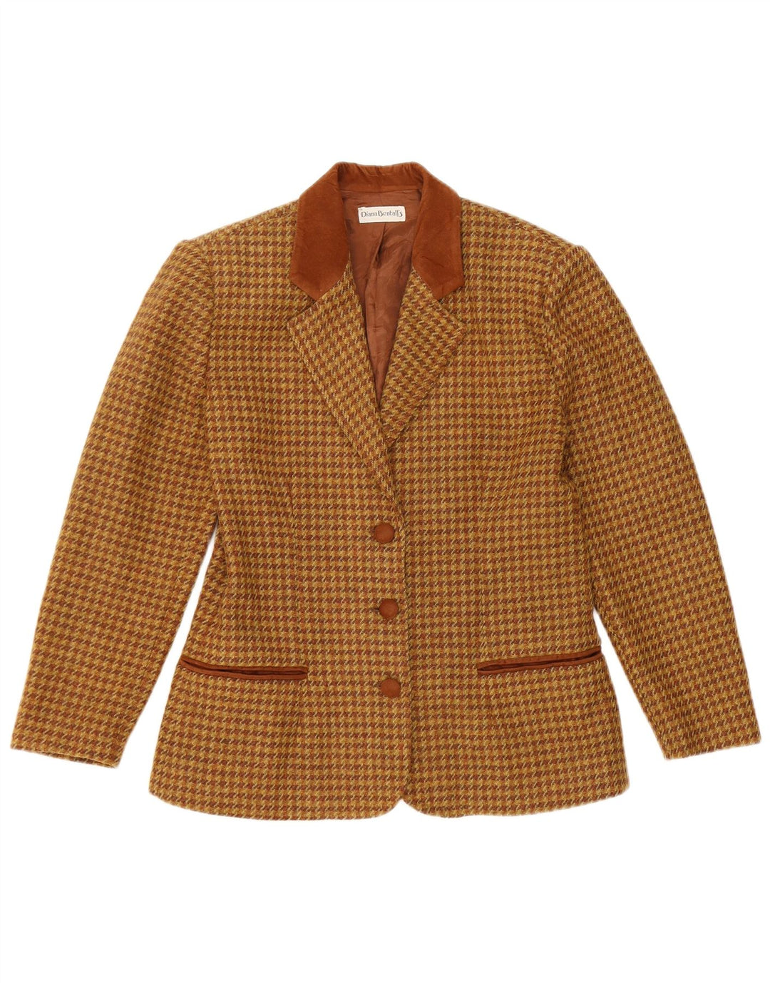 Blazer pentru femei de la Diana Bentall IT 42 Medium Brown Houndstooth