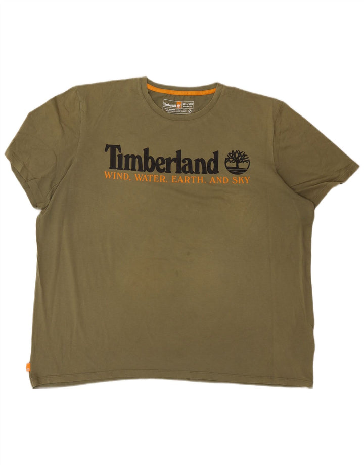 Tricou grafic TIMBERLAND pentru bărbați, cu croiala normală, 3XL, bumbac kaki