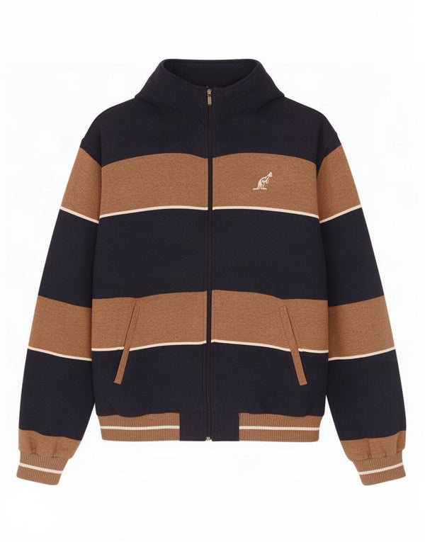 AUSTRALIAN L'ALPINA Pulover cardigan pentru bărbați IT 56 2XL Bleumarin cu dungi