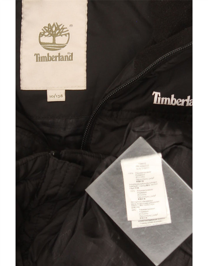 Jachetă căptușită cu glugă TIMBERLAND pentru băieți 9-10 ani poliester negru