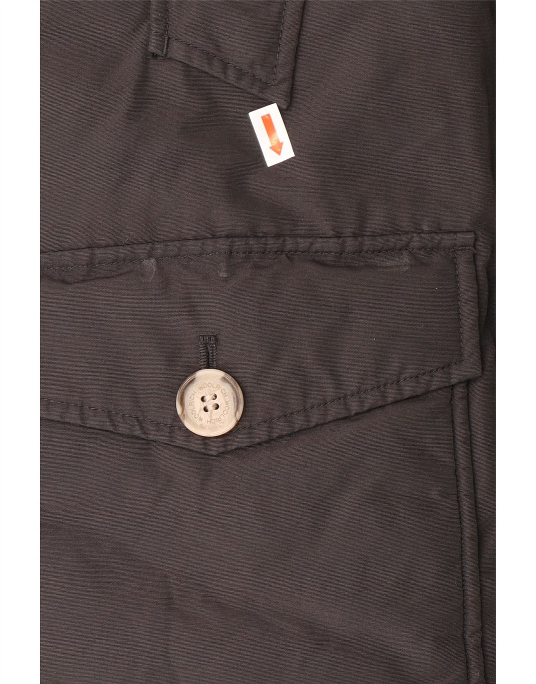 WOOLRICH Palton captusit cu gluga pentru baieti 9-10 ani bumbac negru