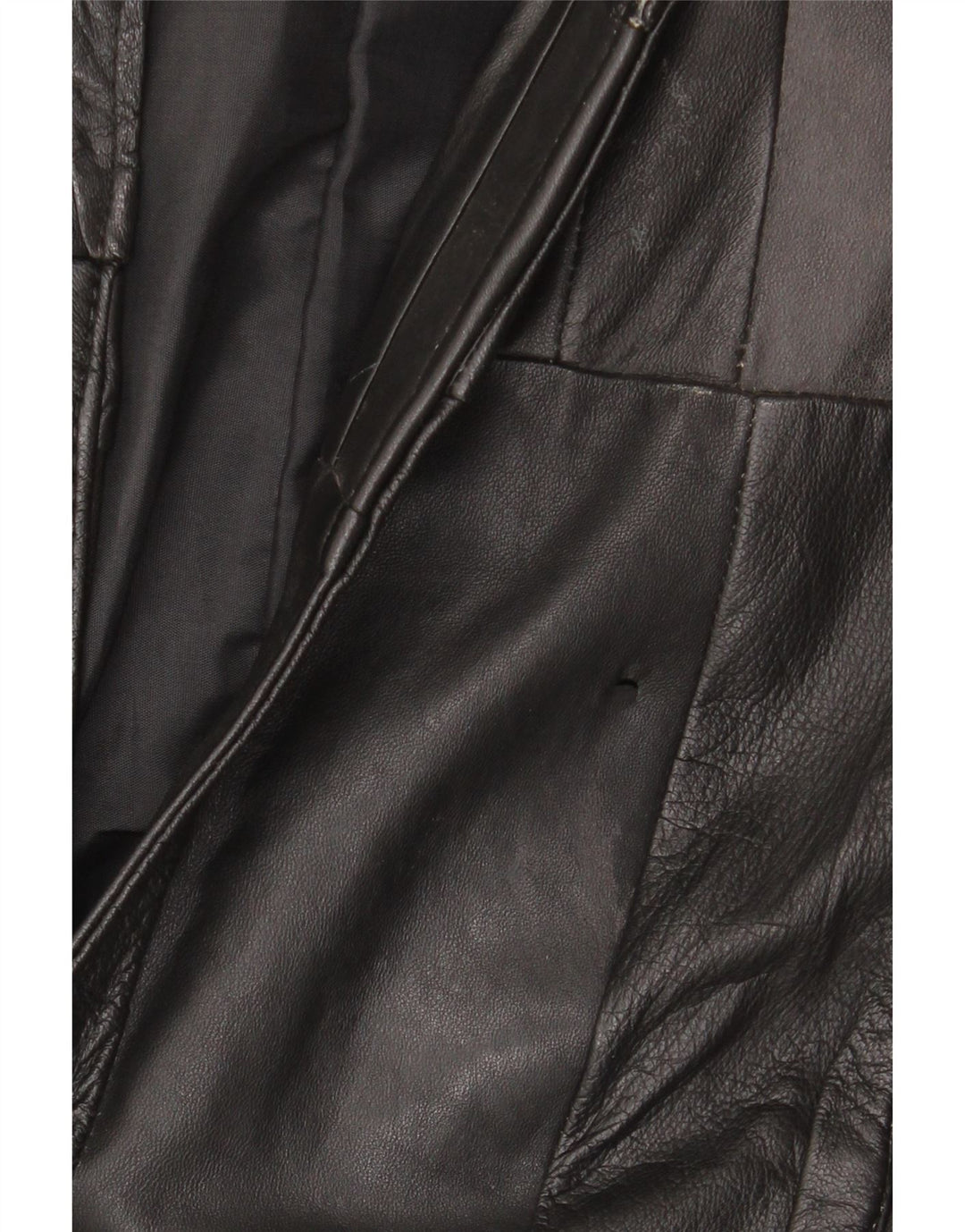 VINTAGE Gilet din piele pentru bărbați UK 38 Medium Black Patchwork