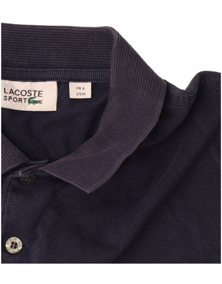 Tricou polo LACOSTE pentru bărbați, mărimea 4, mediu, bleumarin, bumbac cu dungi