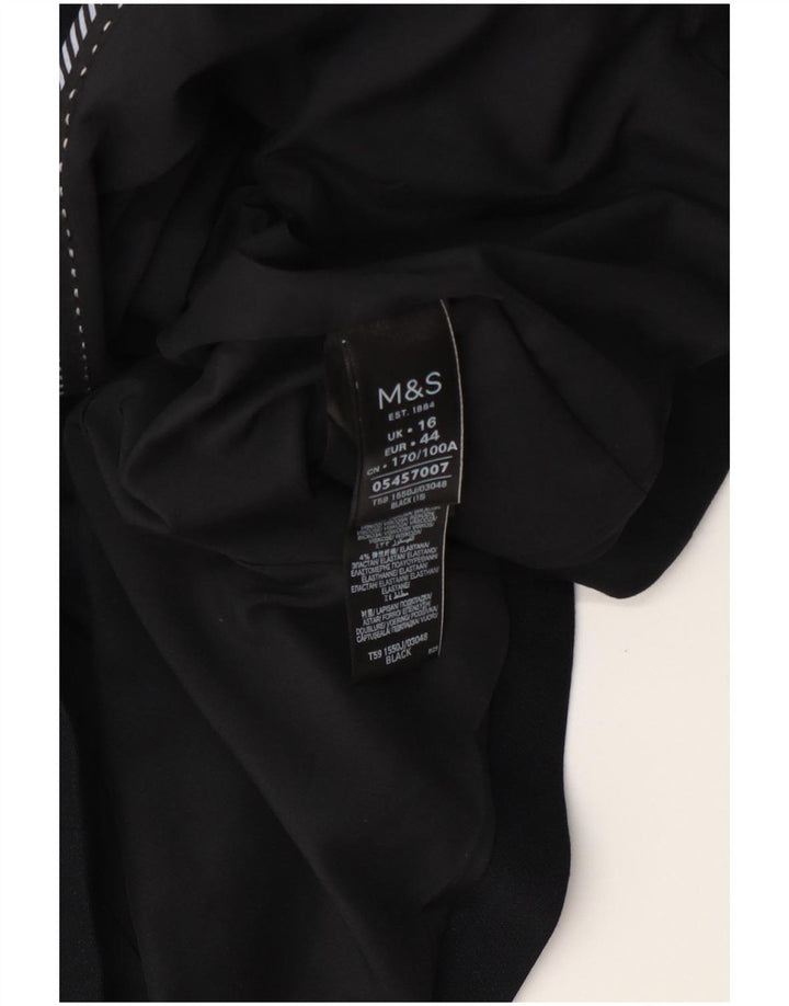 Jachetă Marks & Spencer pentru femei Crop cu 2 nasturi, UK 16, mare, neagră
