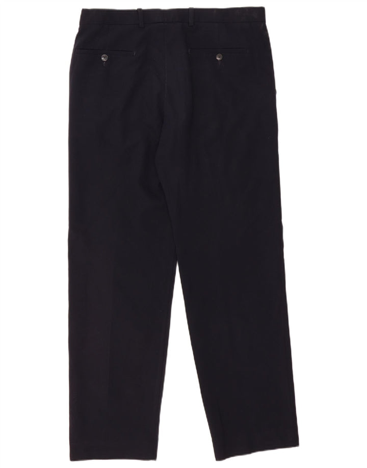 Pantaloni de costum obișnuiți drepti pentru bărbați Marks & Spencer L34 L31 bleumarin