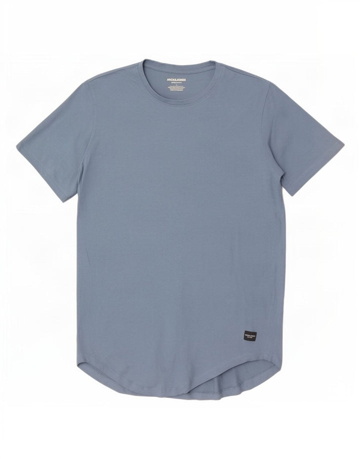 Tricou Jack & Jones pentru bărbați Top mare din bumbac albastru