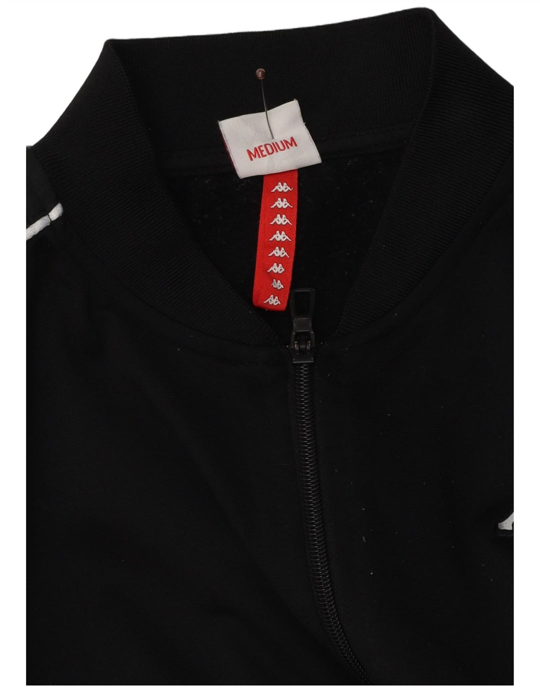 Jachetă de top pentru trening grafic Crop pentru femei Kappa UK 14 Poliester mediu negru