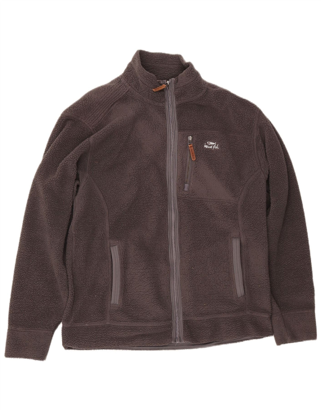 WEIRD FISH Jachetă pentru bărbați din lână UK 40, mare, gri, poliester