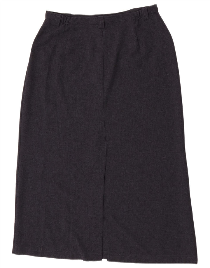 Fusta midi pentru femei Marks & Spencer UK 16 mare W32 poliester bleumarin