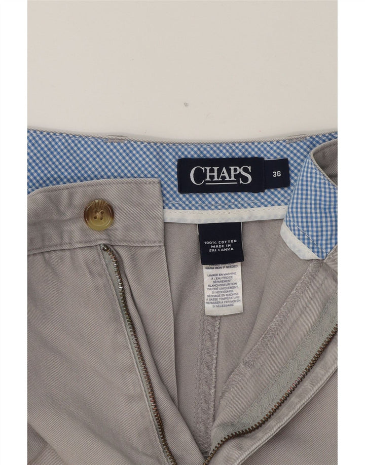 CHAPS Mens Chino Shorts W36 Large Grey Cotton Vintage Chaps and Second-Hand Chaps from Messina Hembry 