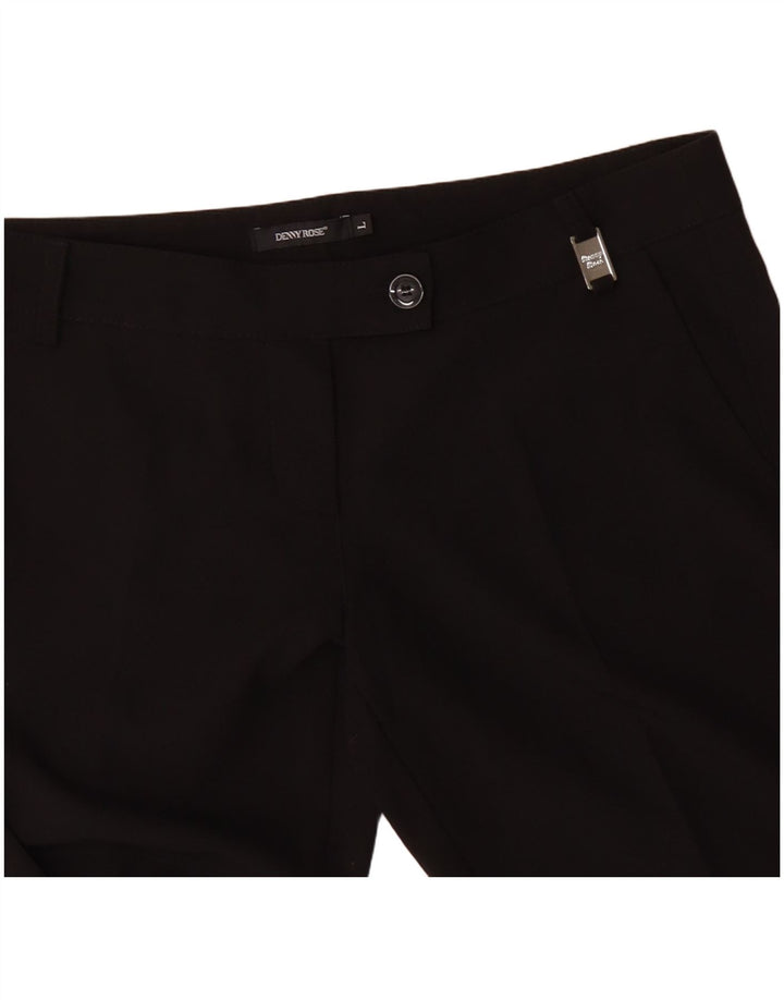 DENNY ROSE Pantaloni de costum drepți pentru femei L34 L32 Poliester negru