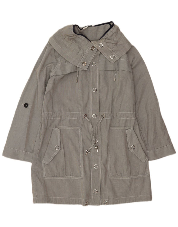 Trench supradimensionat pentru femei Marks & Spencer UK 10, gri mic, cu dungi