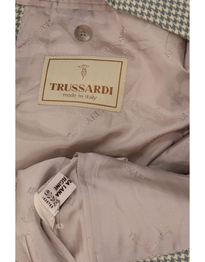 Jachetă pentru bărbați Trussardi, cu 2 nasturi, UK 40, lână mare, gri cu picior de gală