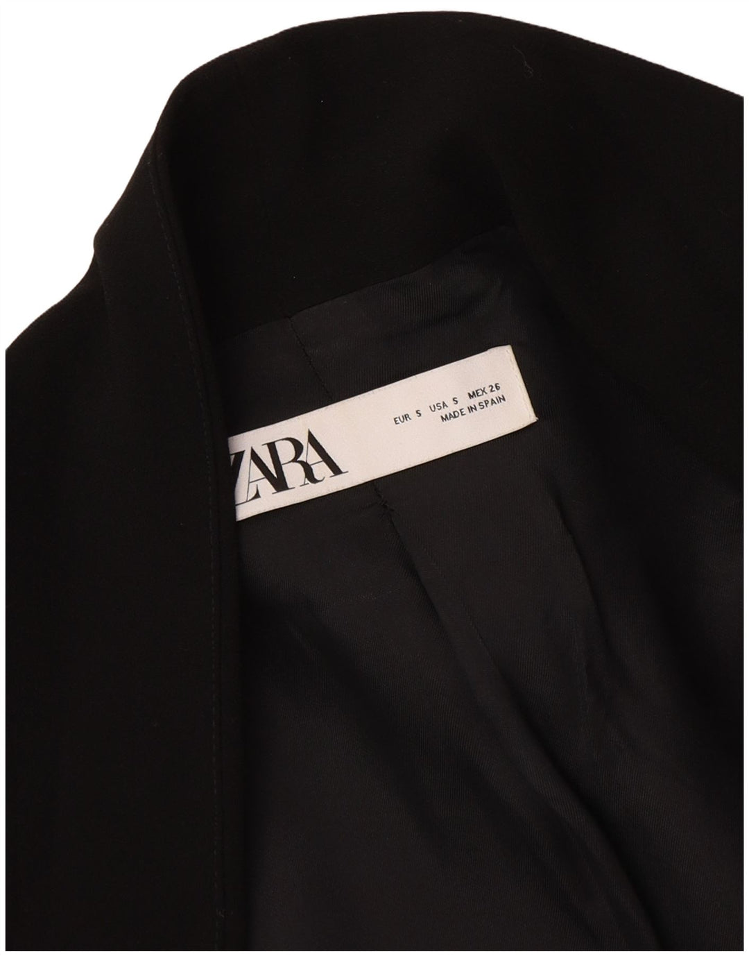 Jachetă Blazer deschisă pentru femei Zara UK 10 Small Black