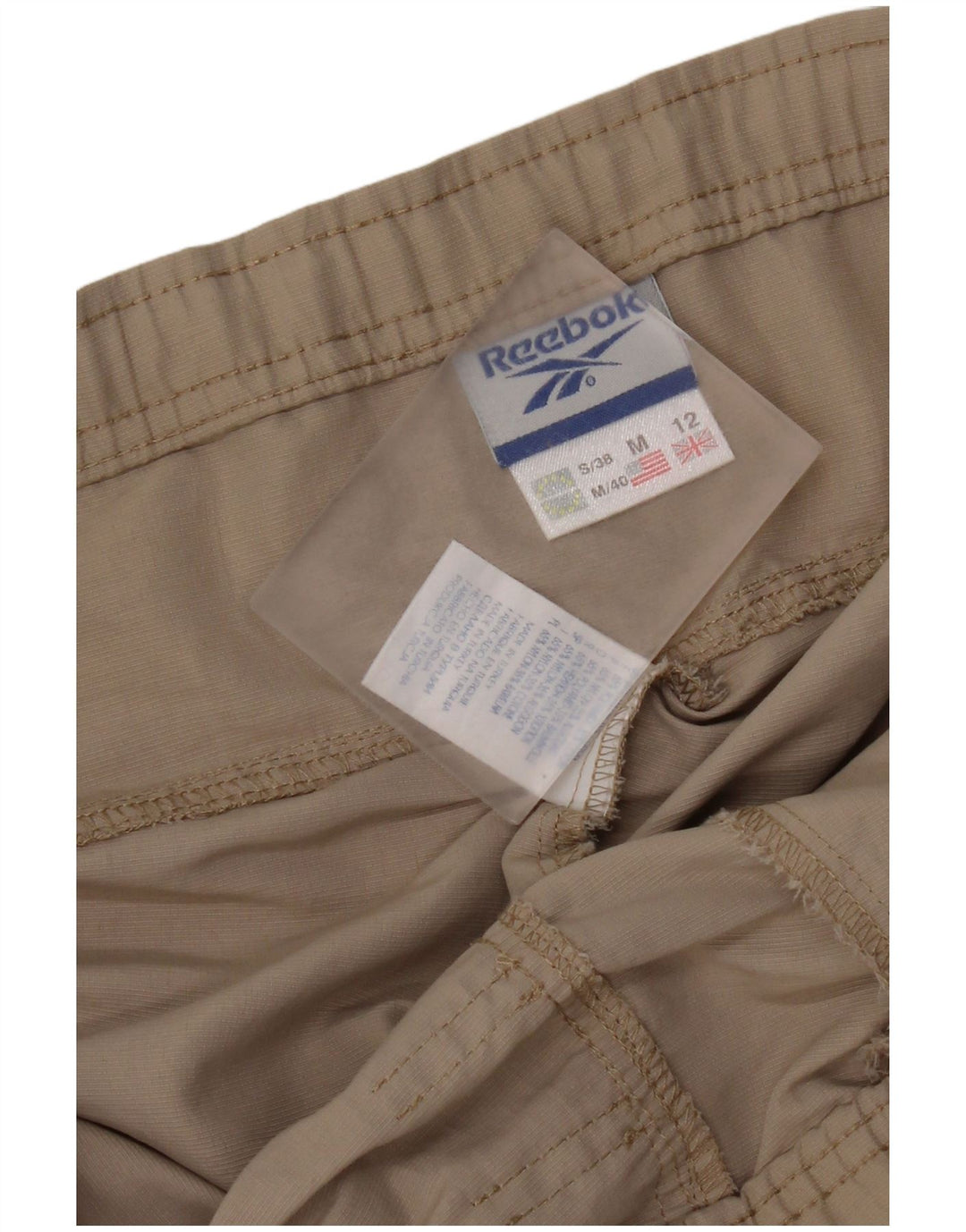 Pantaloni de trening cargo Reebok pentru femei UK 12 Medium Beige Nylon