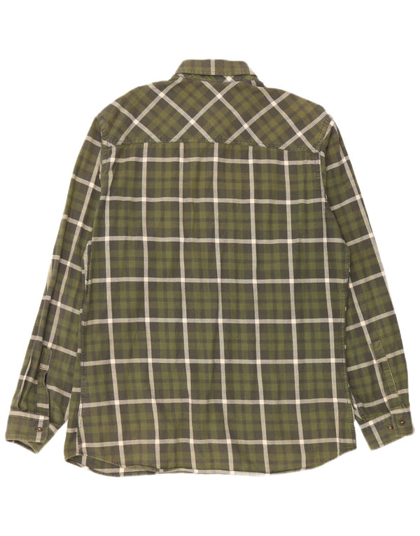 Cămașă de flanel pentru bărbați Marlboro Classics, XL, bumbac cu carouri verde