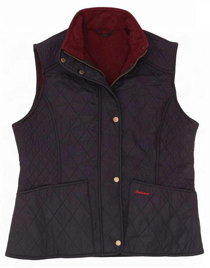 Gilet matlasat Barbour pentru femei UK 16 mare, negru, poliester, clasic