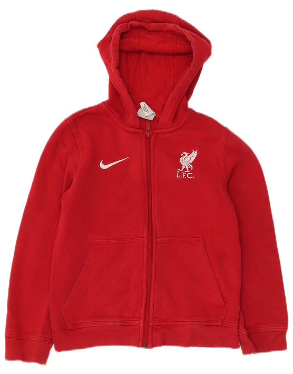 Pulover NIKE Liverpool pentru băieți, cu fermoar, 8-9 ani, bumbac roșu mic