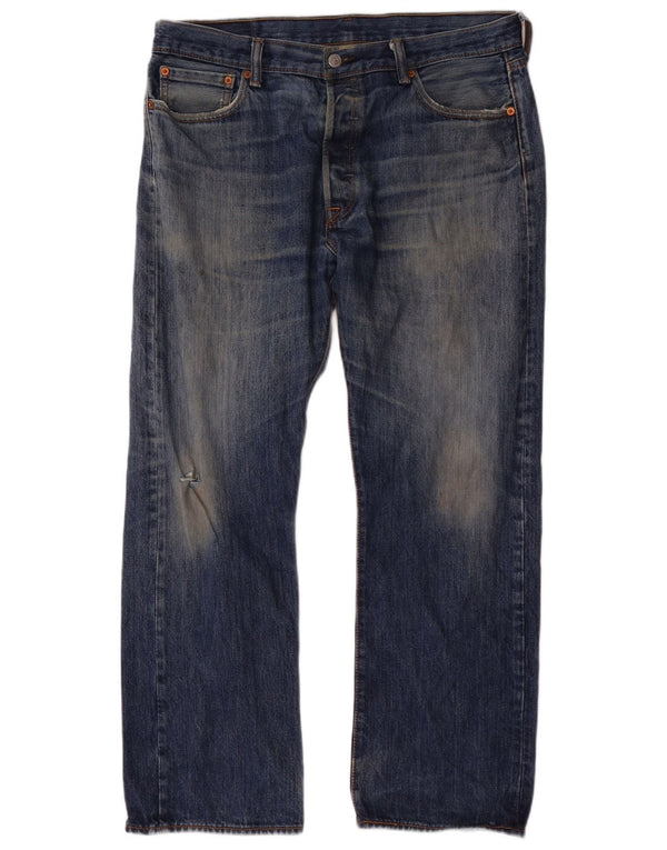 Blugi drepti pentru bărbați Levi's 501 W36 L30 bumbac bleumarin