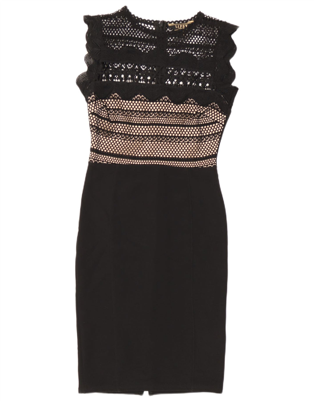 Rochie Lipsy pentru femei fără mâneci, UK 8, poliester negru mic