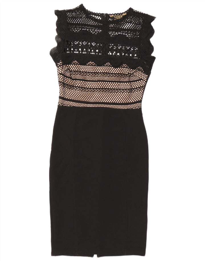 Rochie Lipsy pentru femei fără mâneci, UK 8, poliester negru mic