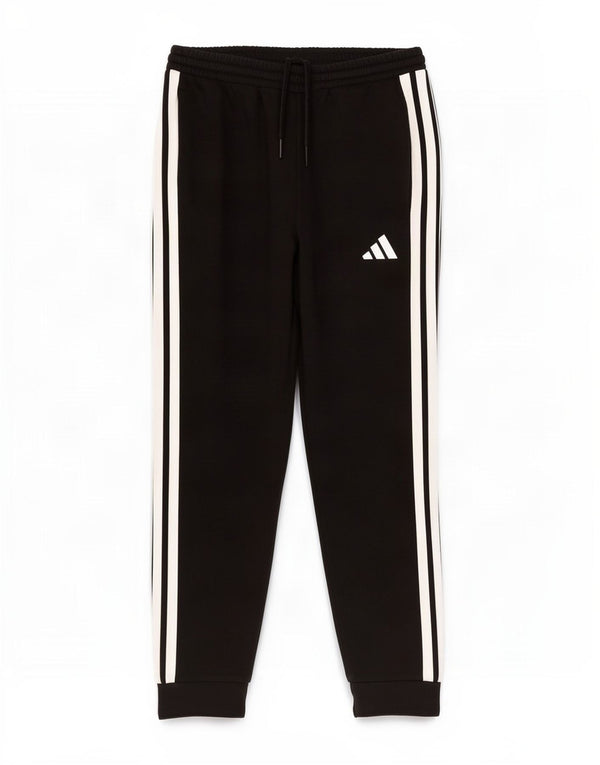 Pantaloni de trening pentru bărbați Adidas Pantaloni de jogging, bumbac mediu negru