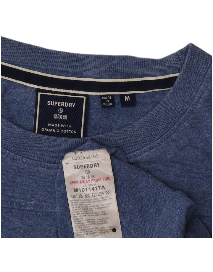 Tricou Superdry pentru bărbați Top mediu albastru bumbac cu pete