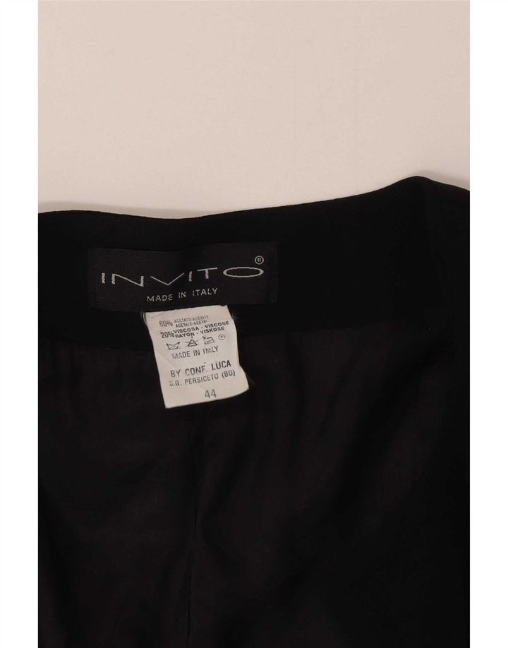 Jachetă Bolero Vintage pentru femei IT 44 Medium Black Acetat
