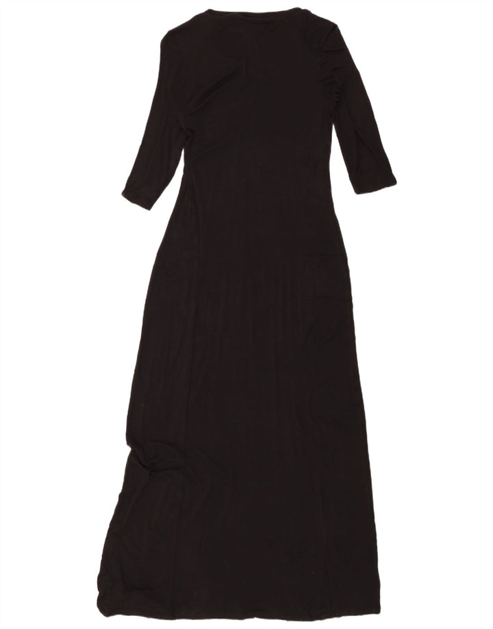 MOSSIMO Rochie Maxi pentru Femei cu mâneci 3/4 UK 6 XS Rayon negru