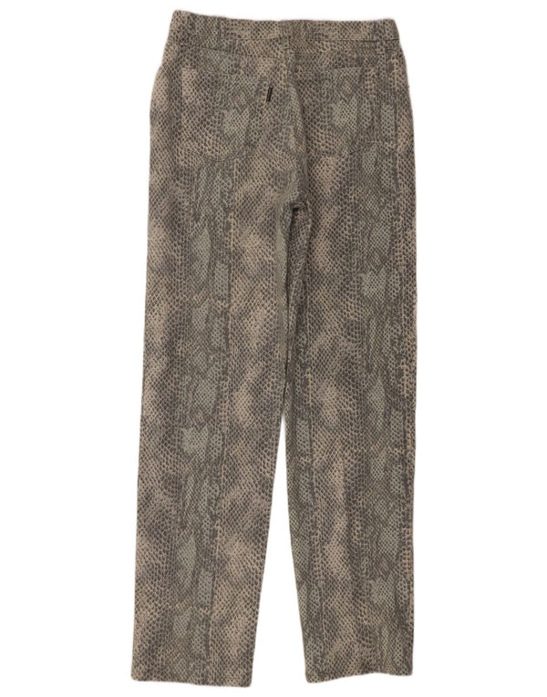 Blugi conici pentru femei vintage EU 38 Medium W28 L31 Gri Bumbac cu imprimeu animal