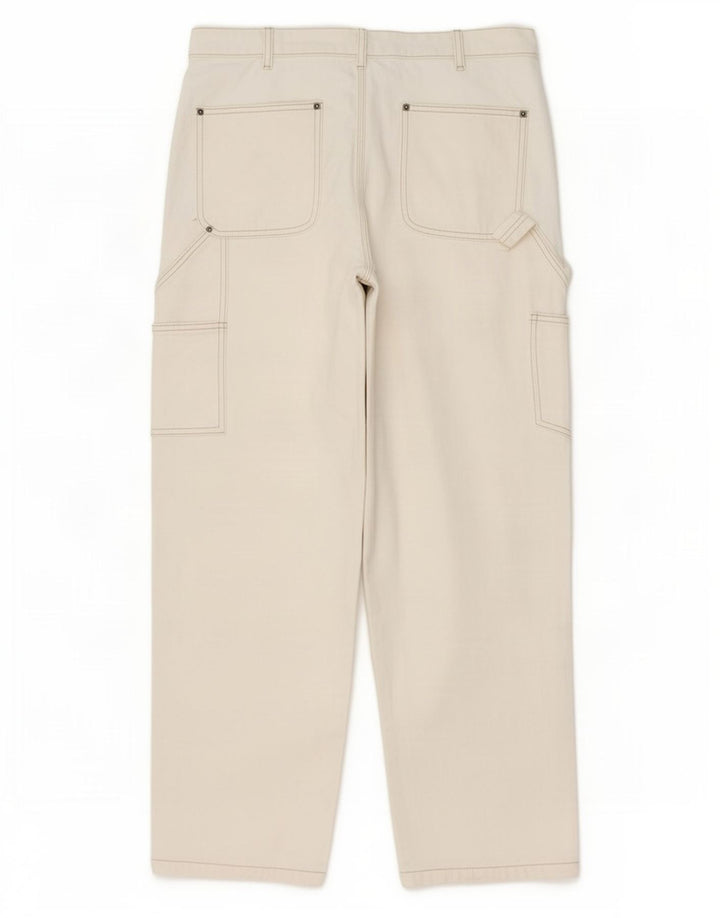 Blugi drepti cargo pentru bărbați Zara EU 42 Large W32 L30 Bej