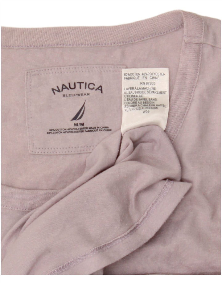 Nautica Top pentru femei cu mânecă lungă UK 14, bumbac violet mediu