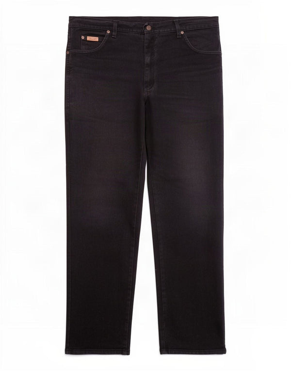 Blugi drepte pentru bărbați Wrangler Texas W38 L32 bumbac negru