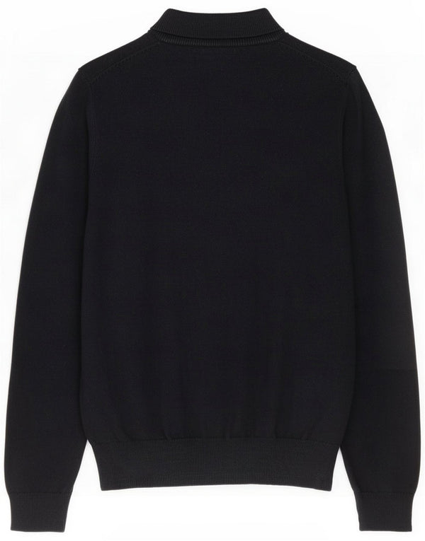 Crew Clothing Pulover pentru bărbați cu fermoar și gât XL Bumbac bleumarin