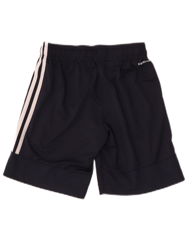 Pantaloni scurți sport Aeroready Adidas pentru băieți 9-10 ani, poliester bleumarin