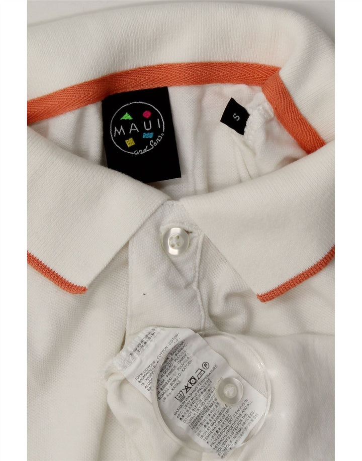 Tricou polo pentru bărbați Maui and Sons, bumbac alb mic