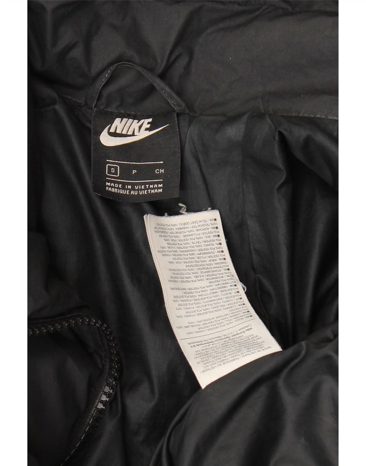 Jachetă căptușită supradimensionată pentru femei Nike, UK 10, poliester negru mic