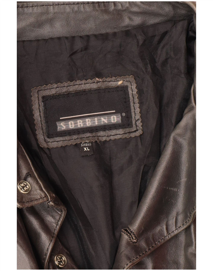 Jachetă de piele pentru bărbați SORBINO UK 42 XL gri